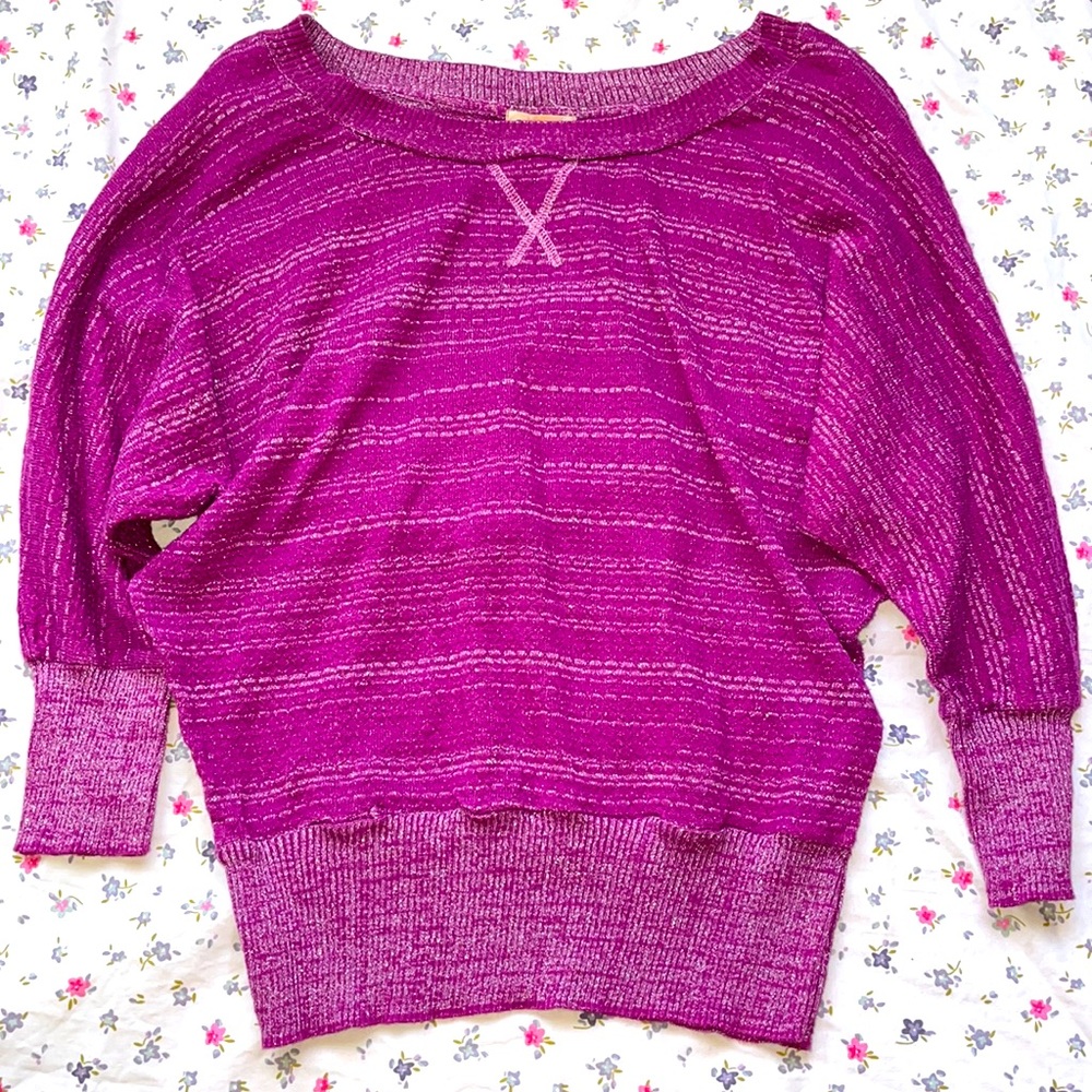 Purple sparkly sweater